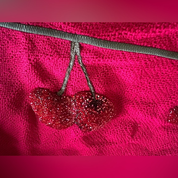 Leslie Amon Tube Mini Dress in Burgundy. - Picture 14 of 16